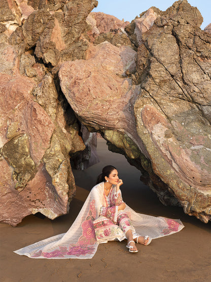 Mahnur | Sirena Luxury Lawn 25 | Magnolia - House Of Anaya