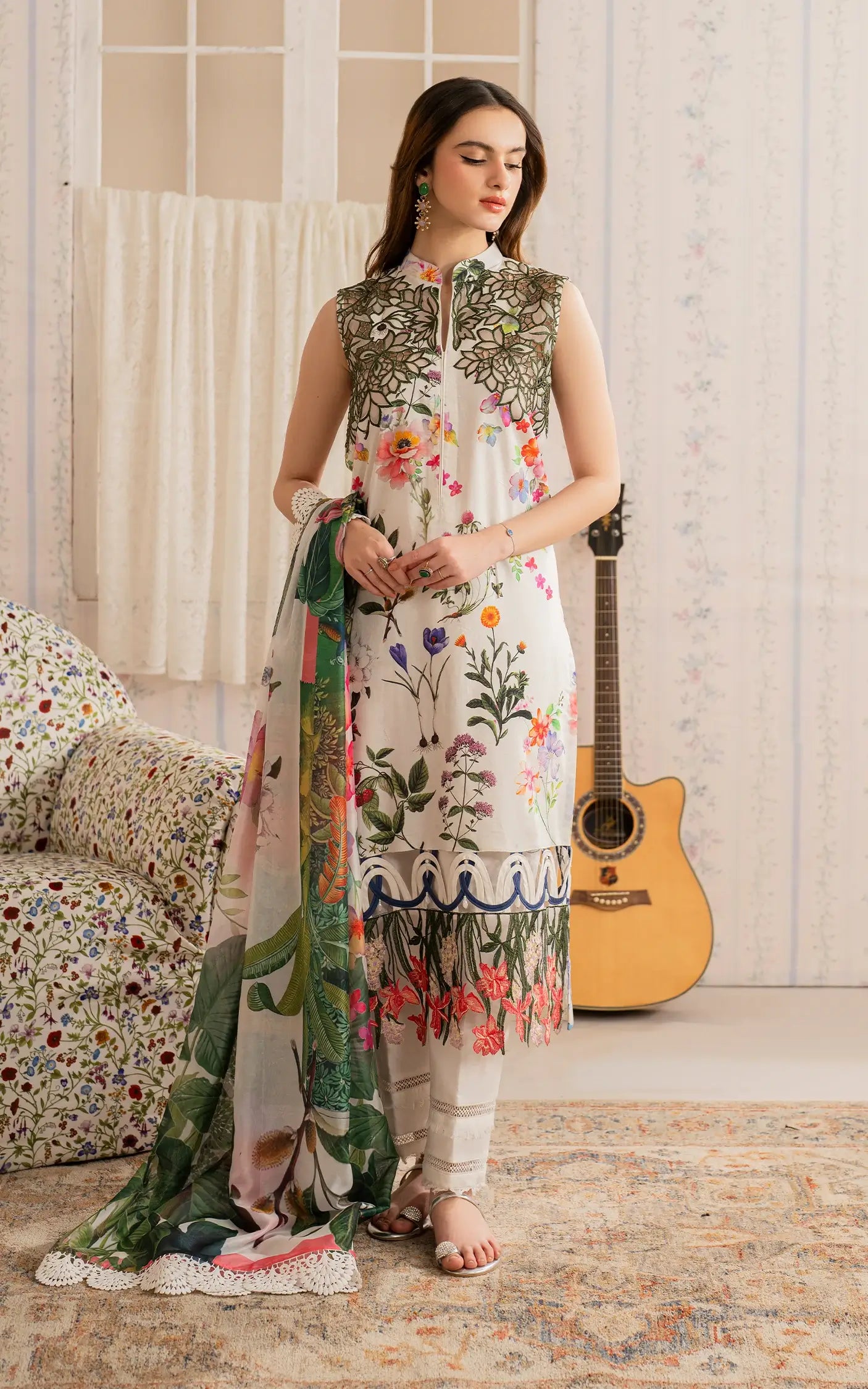 Asifa and Nabeel | Meraki Vintage 25 | Mahgul (MVL25-16) - House Of Anaya