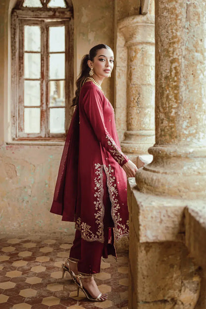 Azure | Embroidered Formals | Majestic Rouge - House Of Anaya