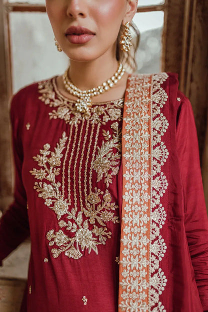 Azure | Embroidered Formals | Majestic Rouge - House Of Anaya