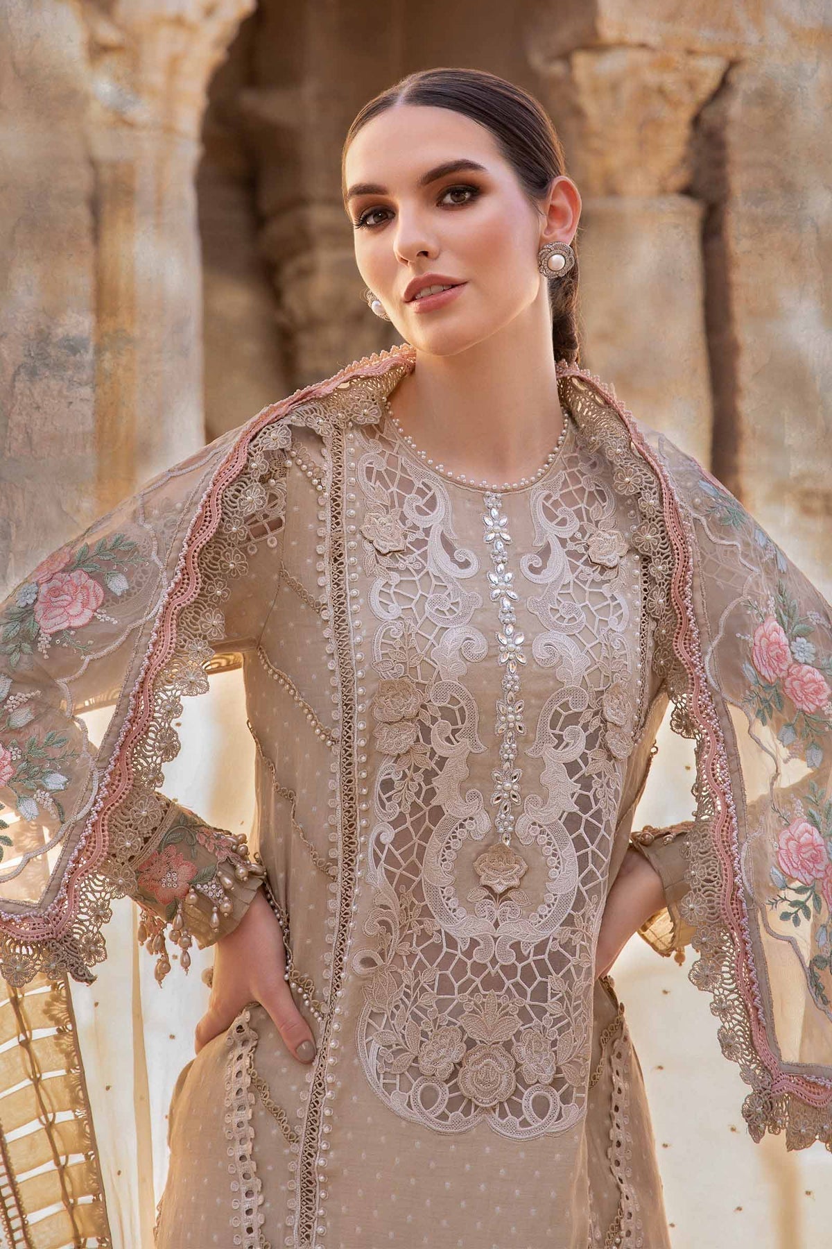 Maria B | Voyage a' Luxe Lawn | D-2410-A - House Of Anaya