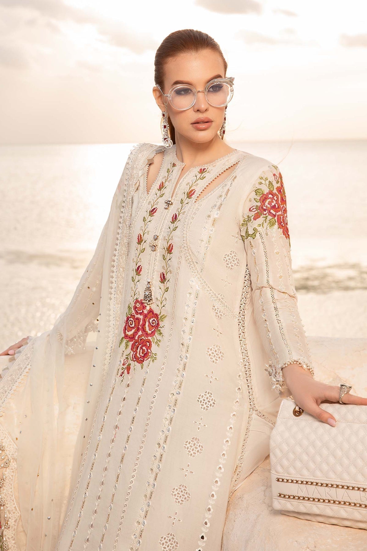 Maria B | Voyage a' Luxe Lawn | D-2412-A - House Of Anaya