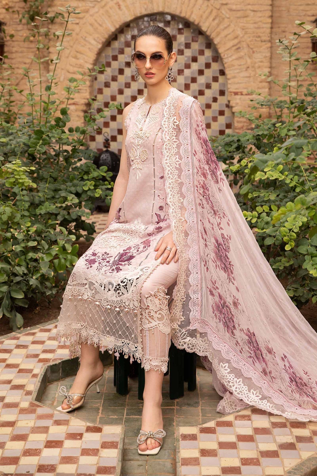 Maria B | Voyage a' Luxe Lawn | D-2414-A - House Of Anaya