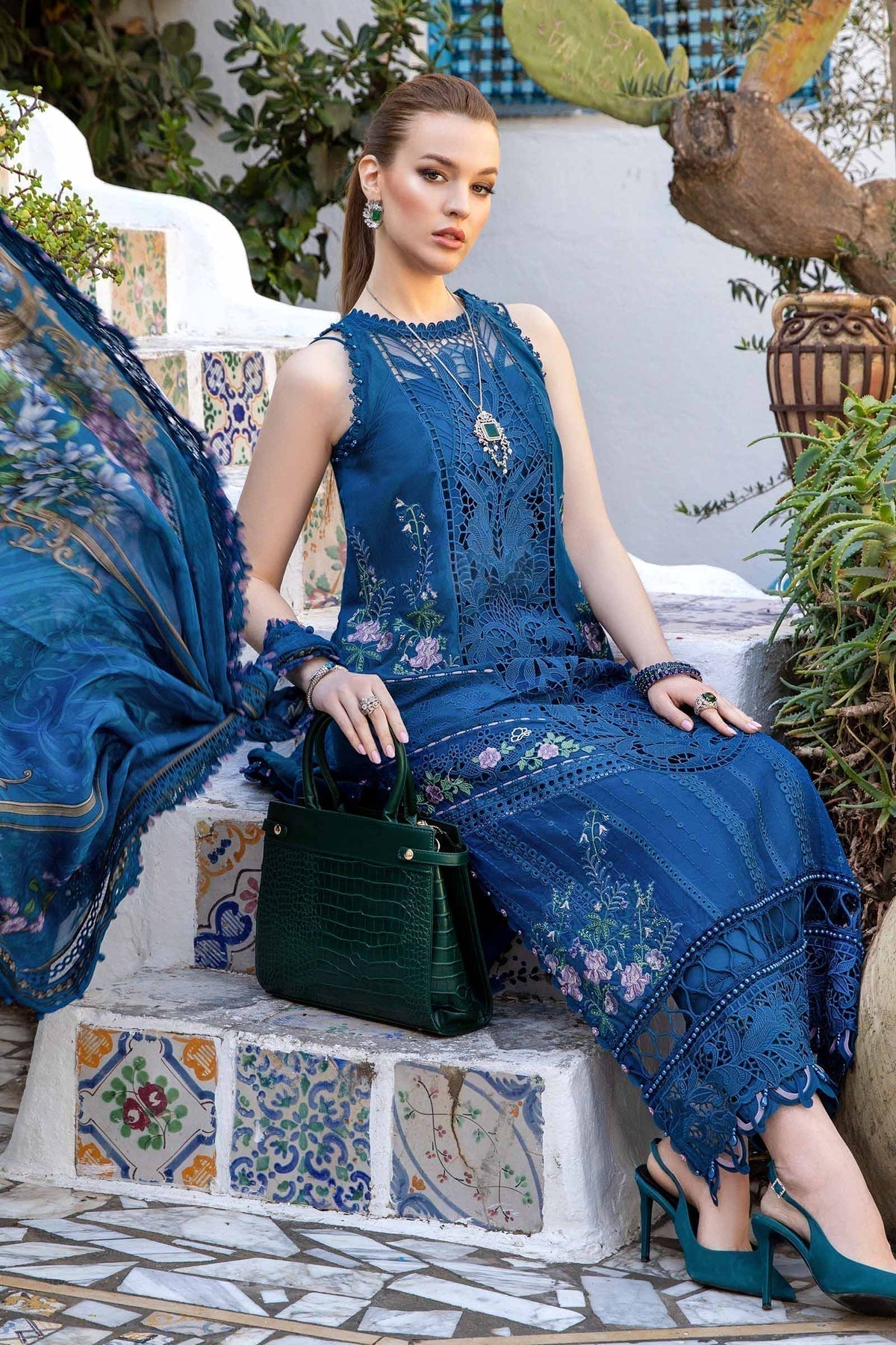 Maria B | Voyage a' Luxe Lawn | D-2415-A - House Of Anaya
