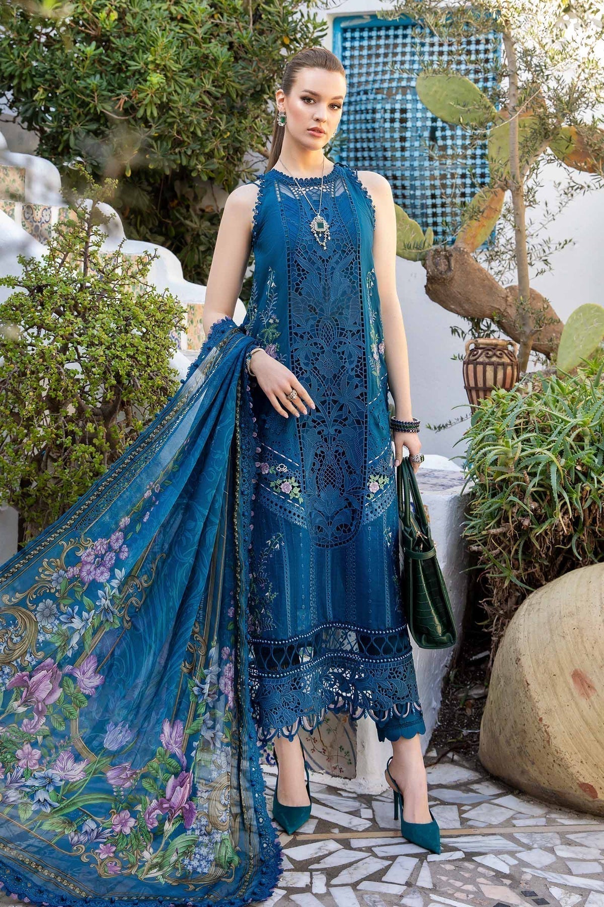 Maria B | Voyage a' Luxe Lawn | D-2415-A - House Of Anaya