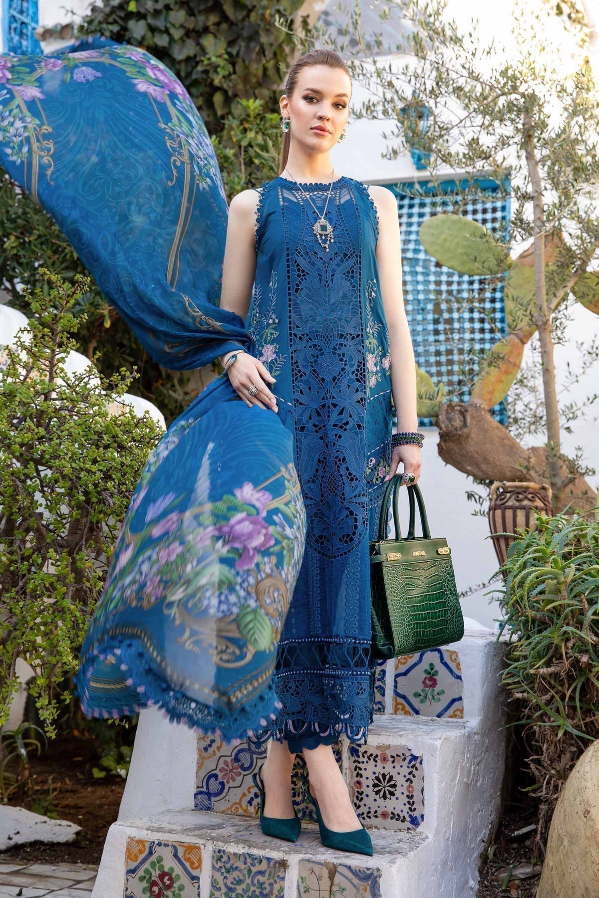 Maria B | Voyage a' Luxe Lawn | D-2415-A - House Of Anaya