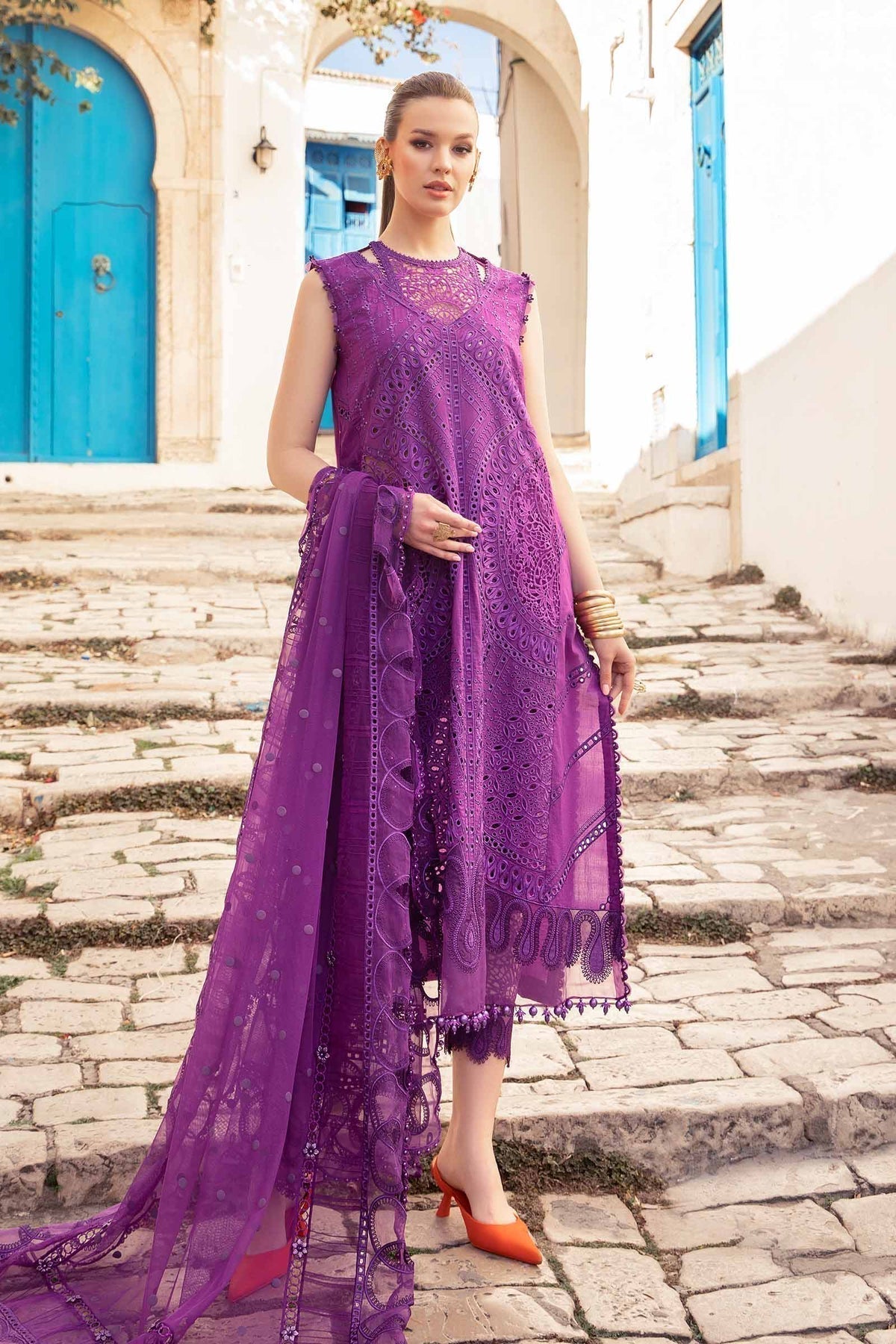 Maria B | Voyage a' Luxe Lawn | D-2402-B - House Of Anaya