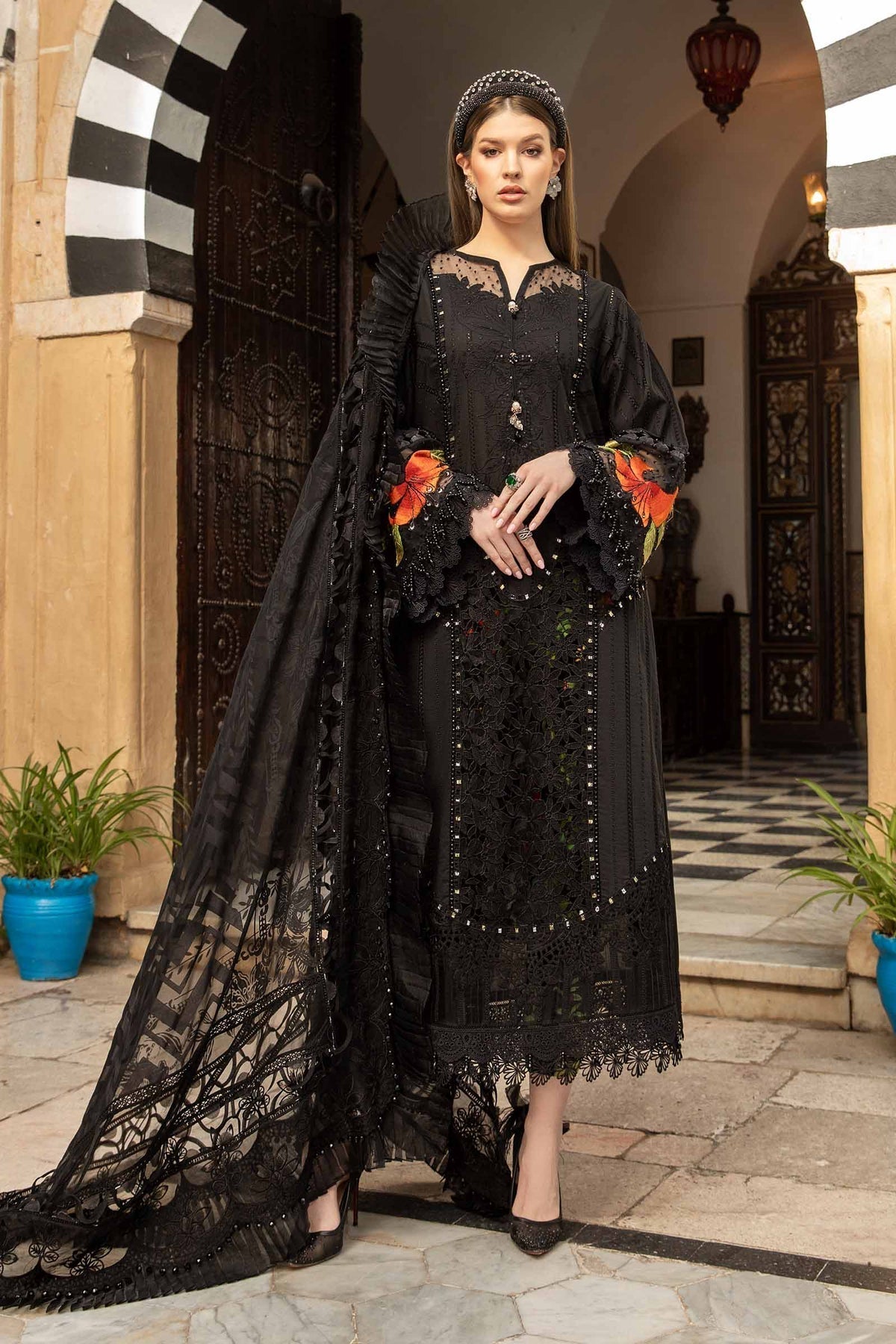 Maria B | Voyage a' Luxe Lawn | D-2408-B - House Of Anaya