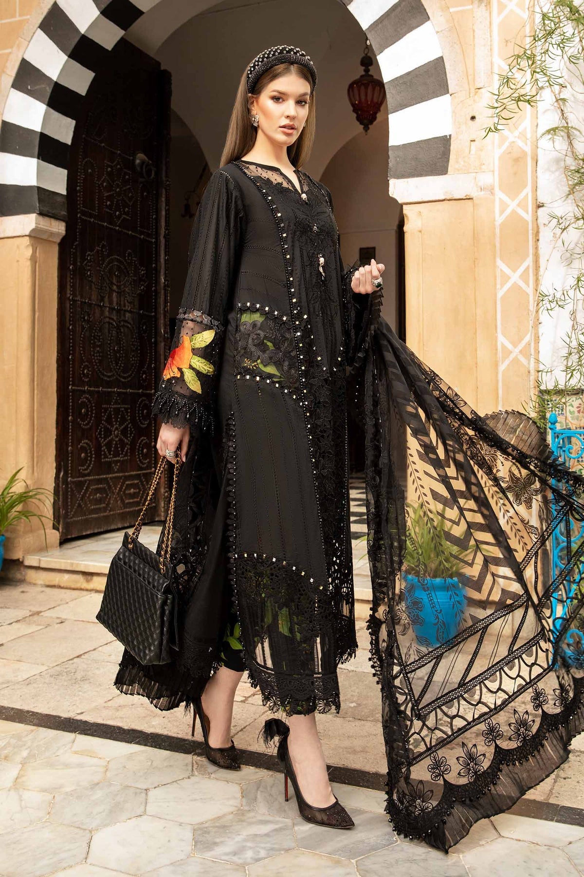 Maria B | Voyage a' Luxe Lawn | D-2408-B - House Of Anaya