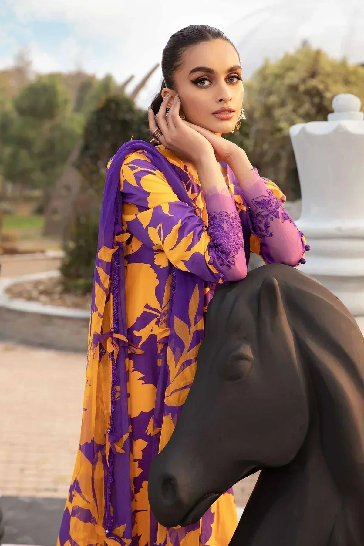 Maria B | M Prints Spring 24 | MPT-2111-A - House Of Anaya