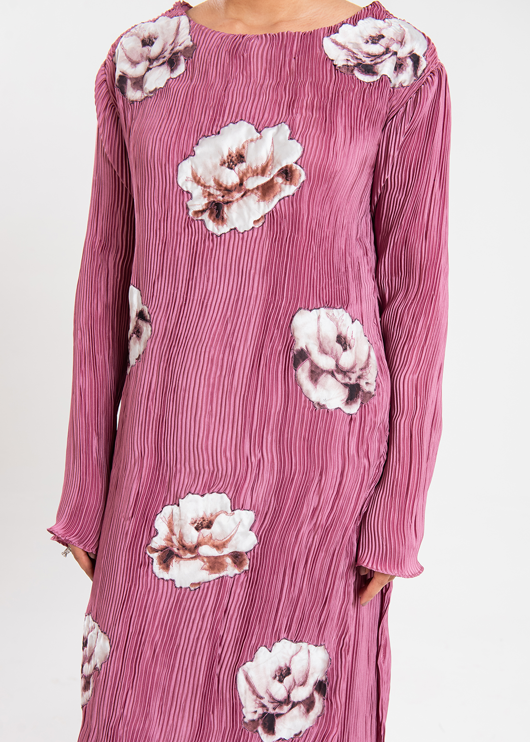 Maria Osama Khan | Claire Pleated Silk | Rosy