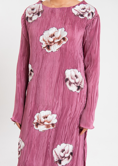 Maria Osama Khan | Claire Pleated Silk | Rosy