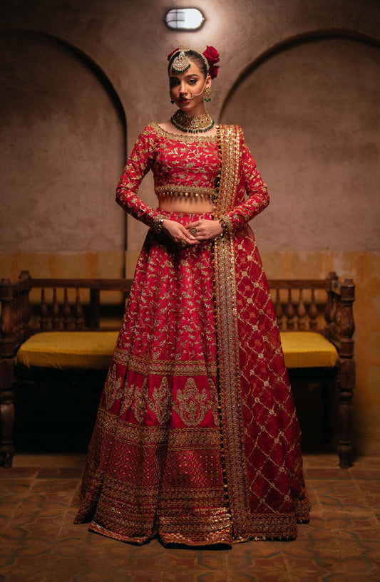 Maryum N Maria | Gul Posh Wedding Formals | ZAIB UN NISA - MS40065 - House Of Anaya