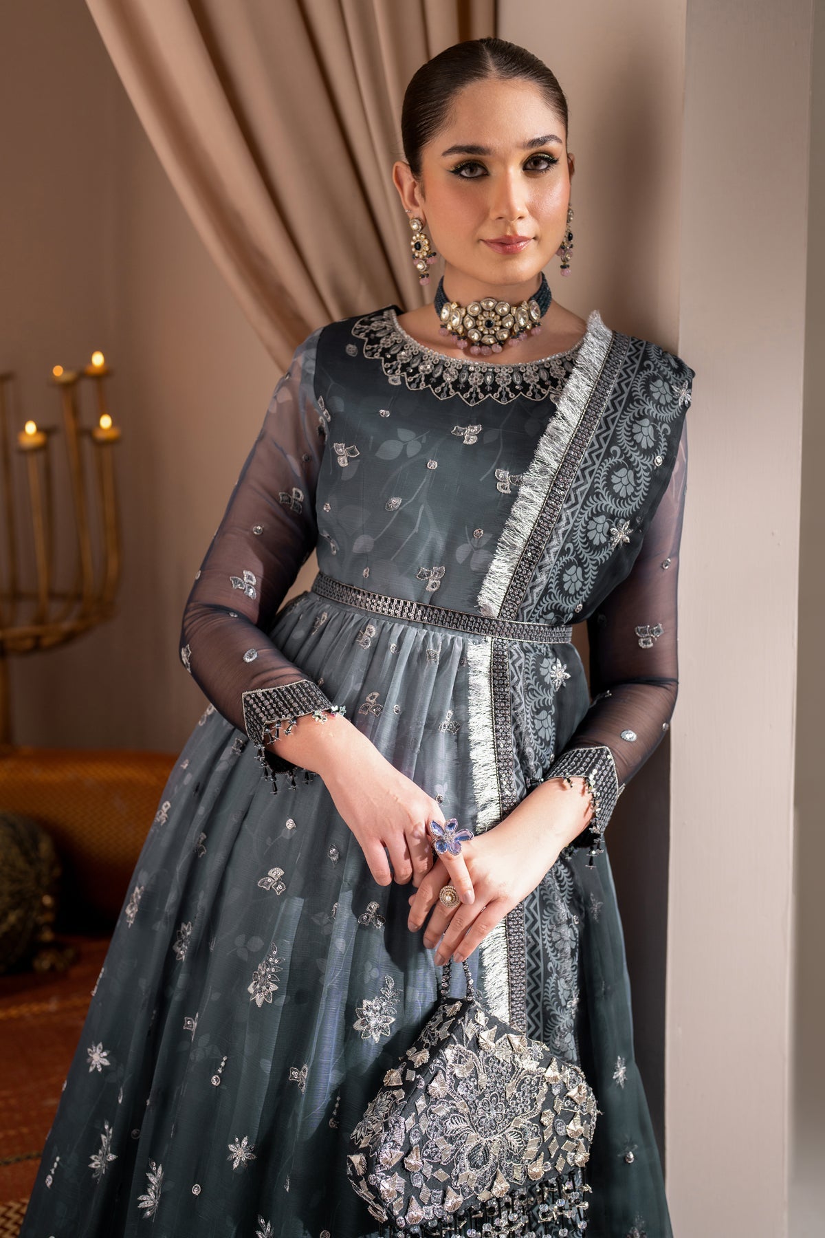 Alizeh | Jhalak Formals | AF-JHLK-08-MASTANI - House Of Anaya