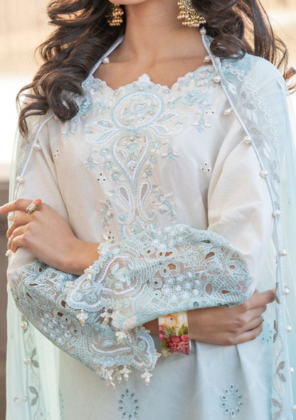 Meem | Luxury Eid Lawn 24 | MD-07 BLUE - House Of Anaya