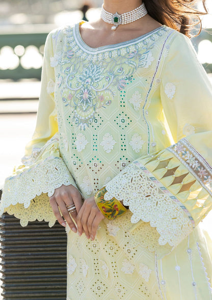 Meem | Luxury Eid Lawn 24 | MD-08 YELLOW - House Of Anaya