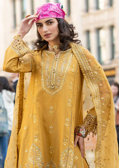 Meem | Luxury Eid Lawn 24 | MD-03 MUSTARD - House Of Anaya