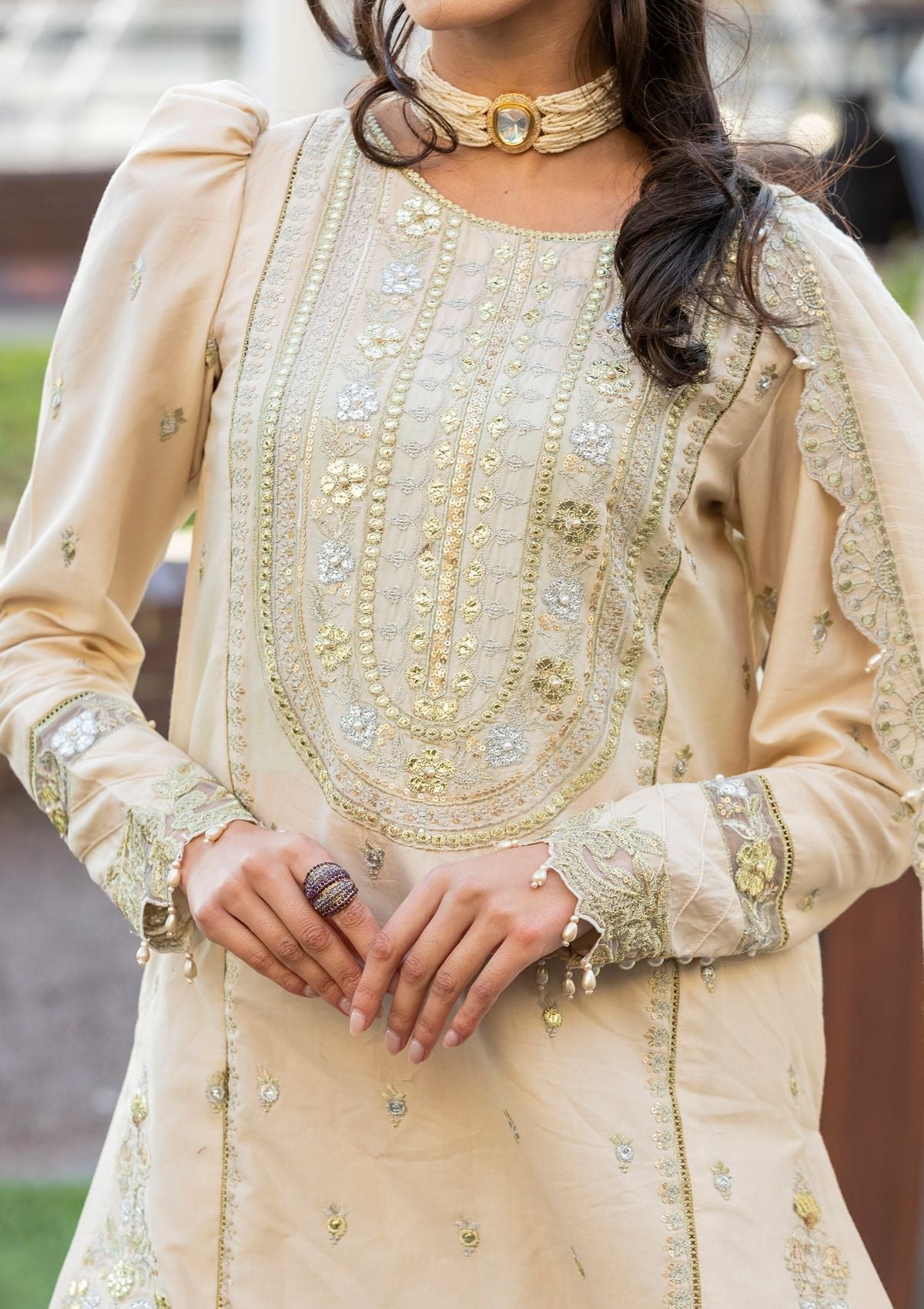Meem | Luxury Eid Lawn 24 | MD-04 LIGHT SKIN - House Of Anaya