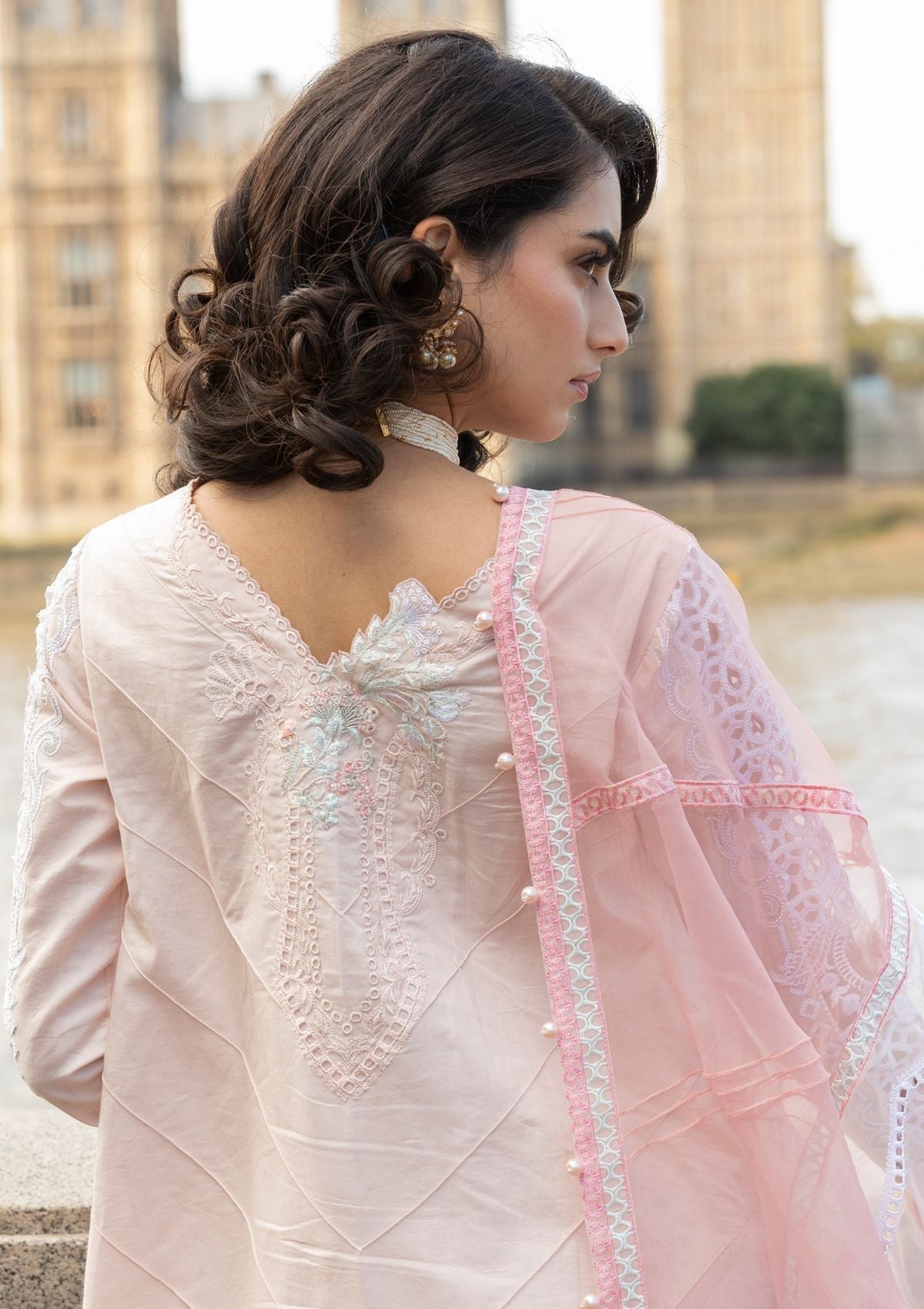 Meem | Luxury Eid Lawn 24 | MD-02 LIGHT PINK - House Of Anaya