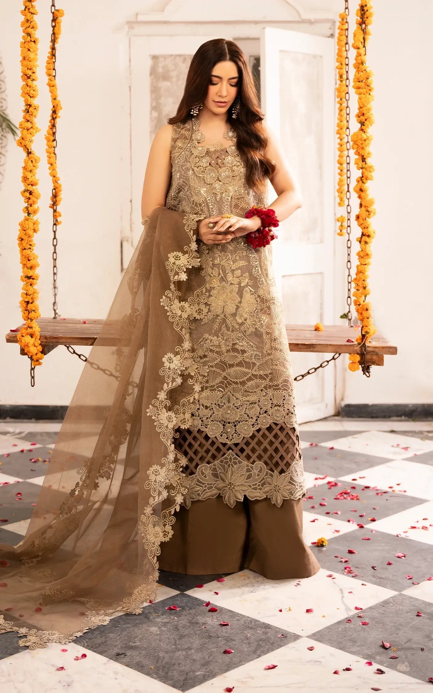 Asifa and Nabeel | Sunehri Eid 25 | Mehrunisa-(SEF25-07) - House Of Anaya