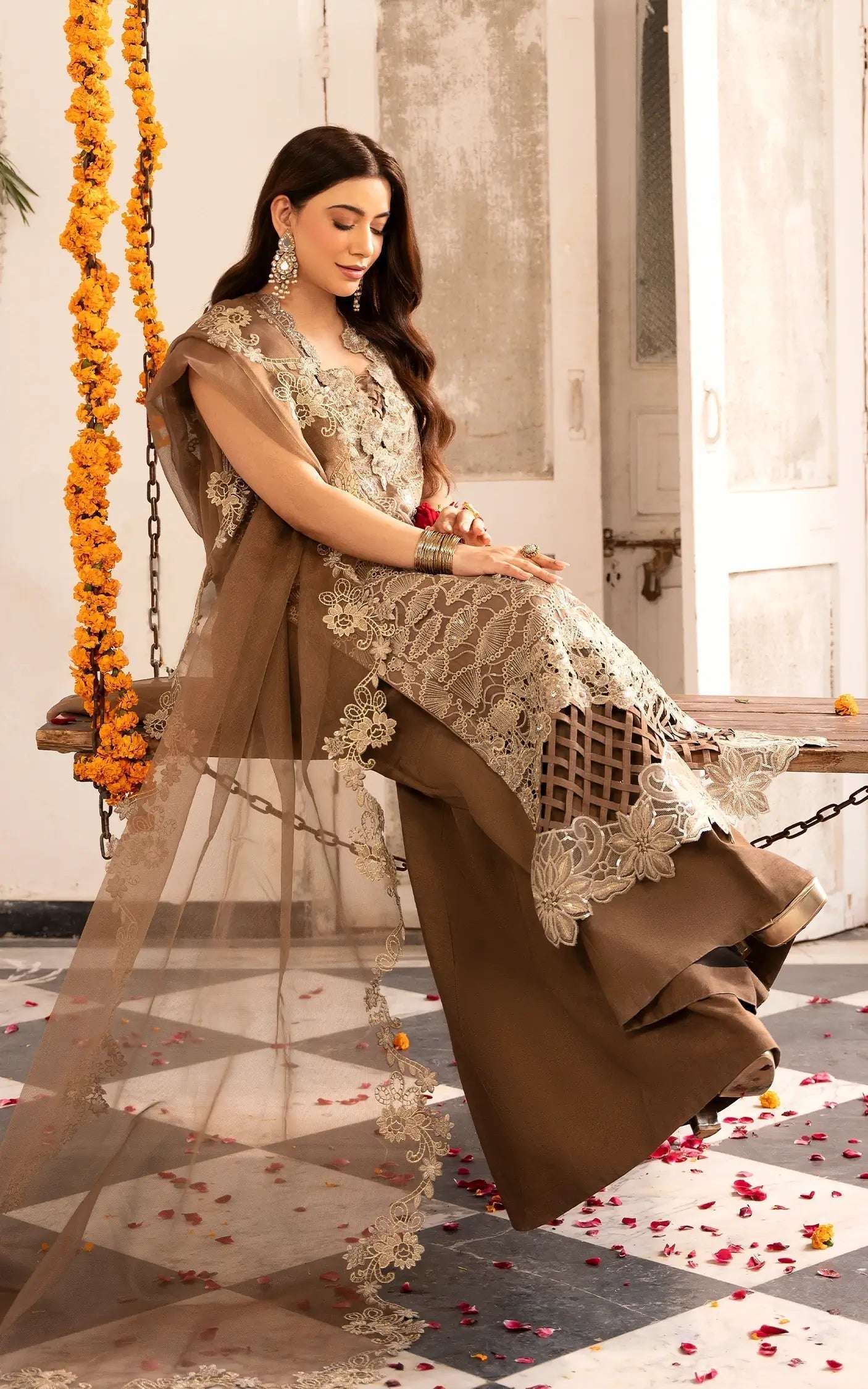 Asifa and Nabeel | Sunehri Eid 25 | Mehrunisa-(SEF25-07) - House Of Anaya