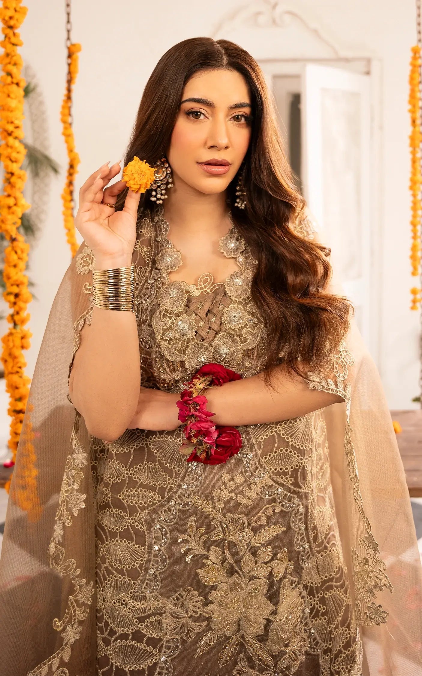 Asifa and Nabeel | Sunehri Eid 25 | Mehrunisa-(SEF25-07) - House Of Anaya