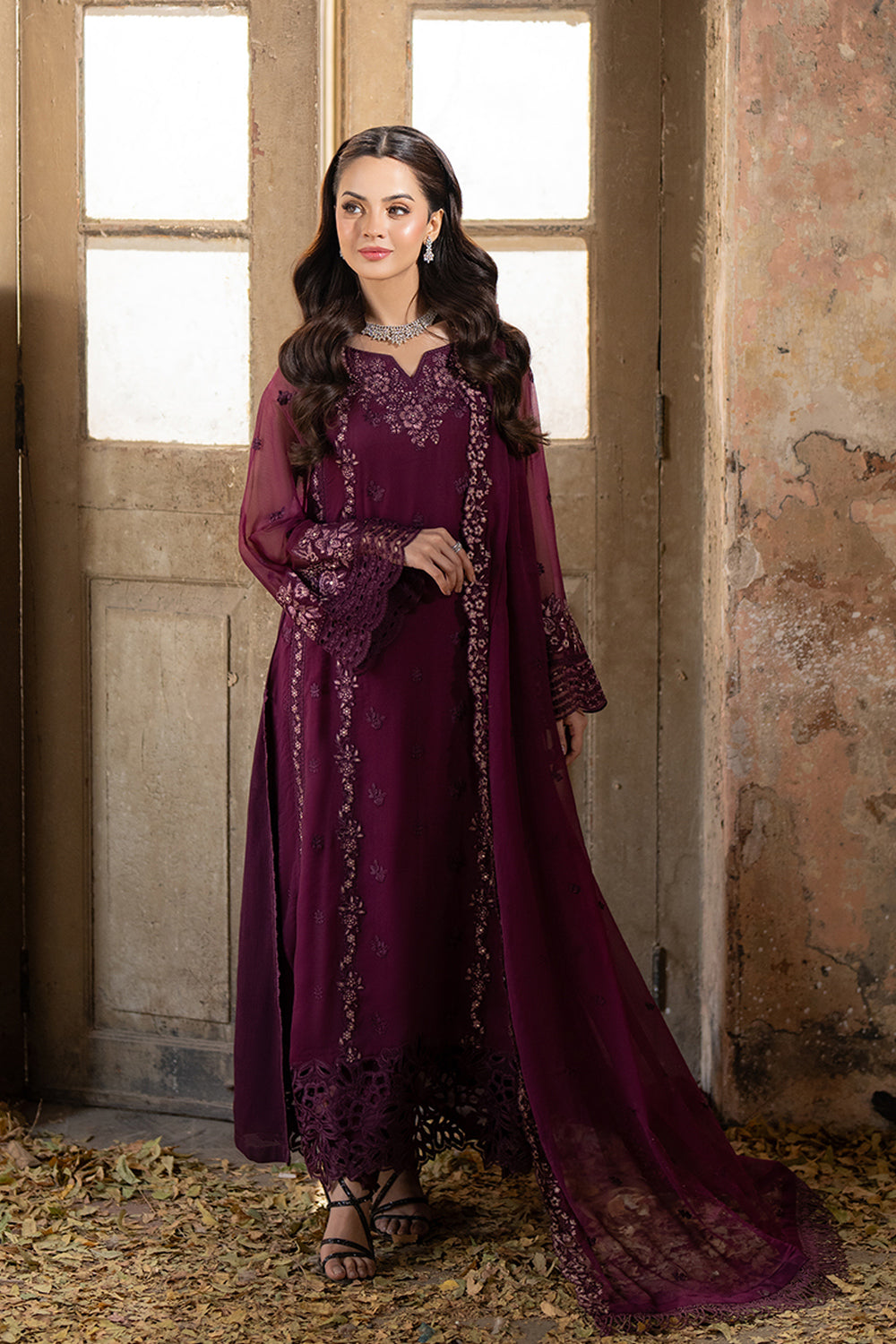 Azure | Ensembles Embroidered Formals | Merlot Grace - House Of Anaya