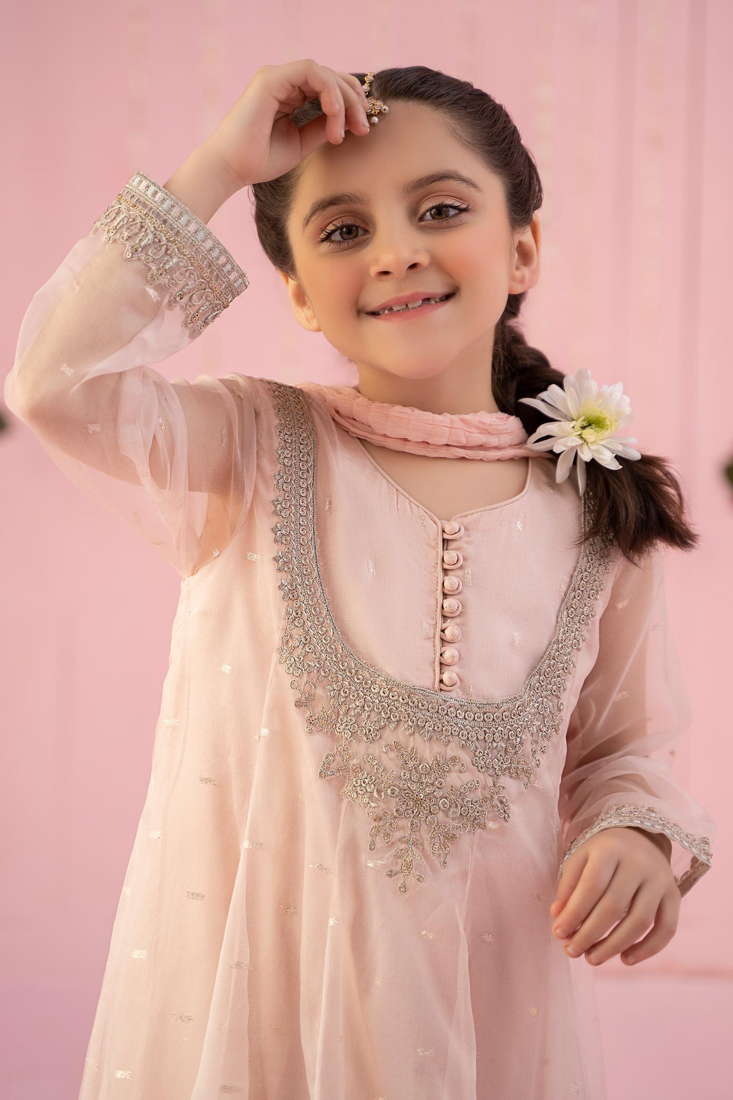 Maria B | 3 Piece Embroidered Organza Suit | MKS-EF24-19 - Libasekhas
