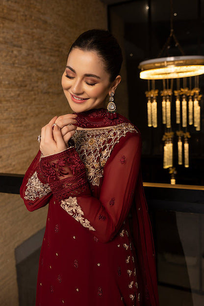 Azure | Embroidered Chiffon Collection | Mookaite - House Of Anaya