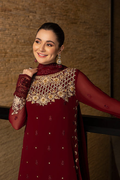 Azure | Embroidered Chiffon Collection | Mookaite - House Of Anaya