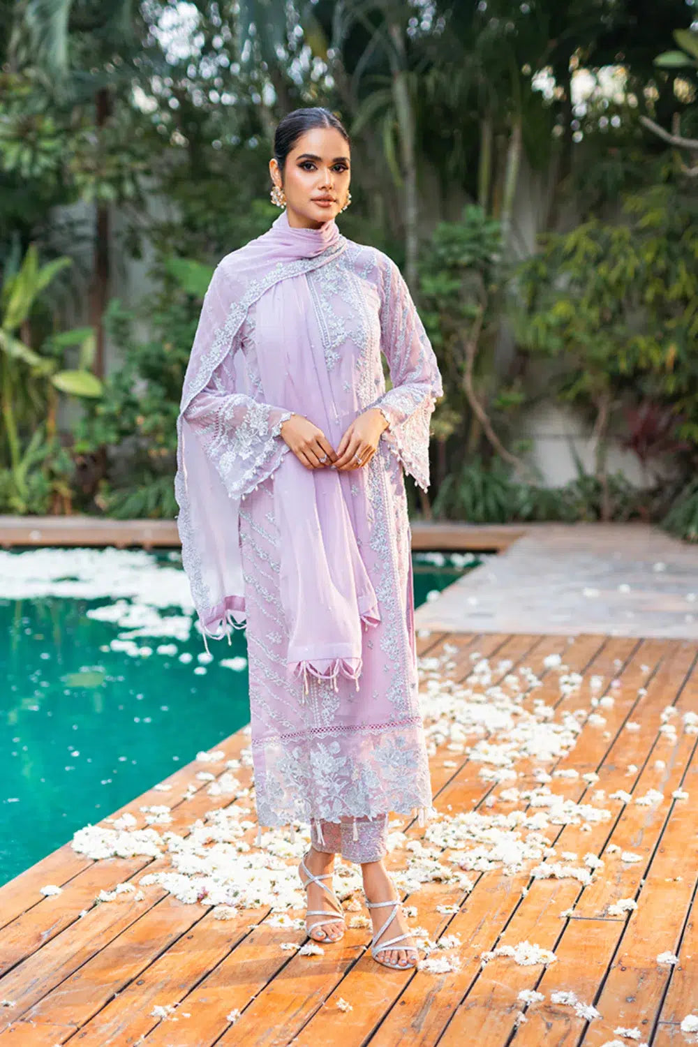 Azure | Embroidered Formals | Mystique Swan - House Of Anaya