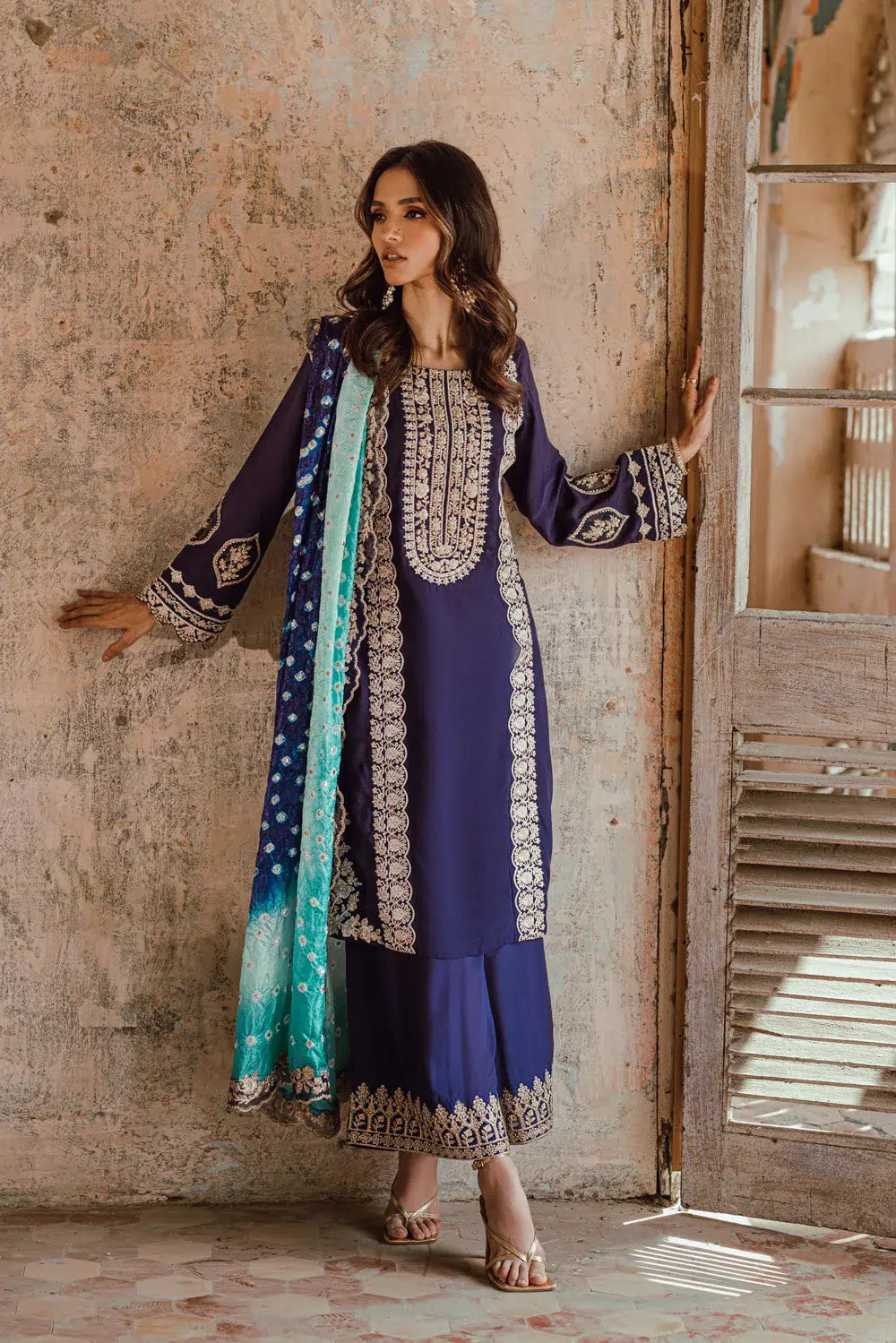 Azure | Embroidered Formals | Mystique Nova - House Of Anaya