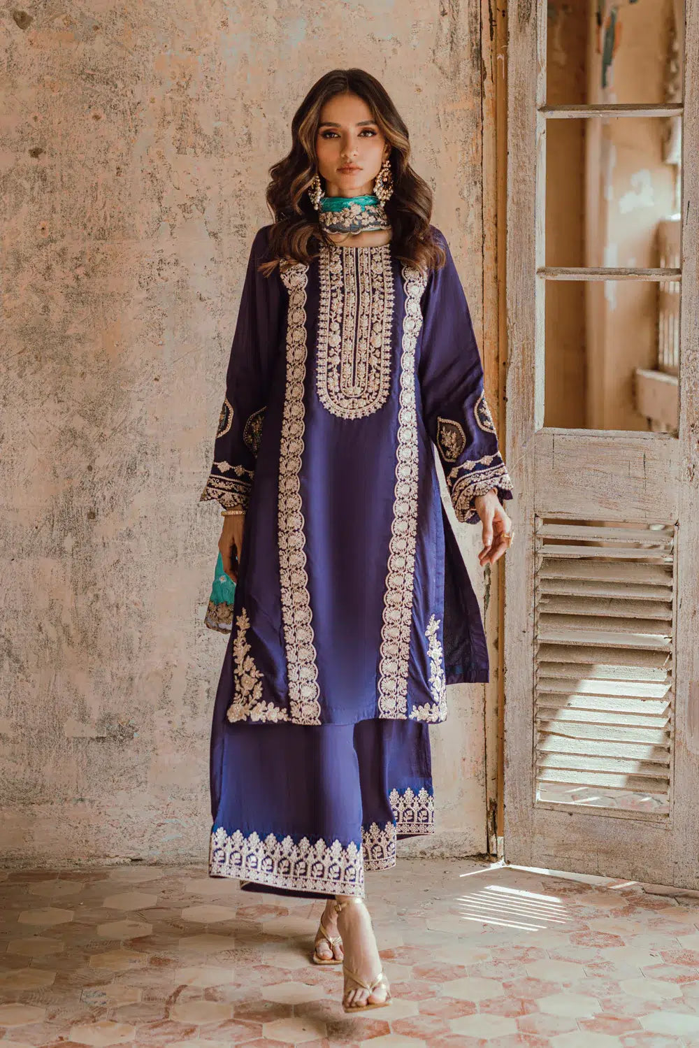 Azure | Embroidered Formals | Mystique Nova - House Of Anaya