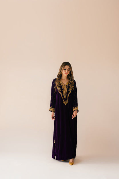 Sammy K | Velvet Festive Edit | Purple Velvet Maxi Outfit - House Of Anaya