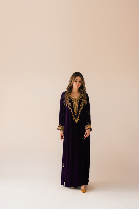 Sammy K | Velvet Festive Edit | Purple Velvet Maxi Outfit - House Of Anaya
