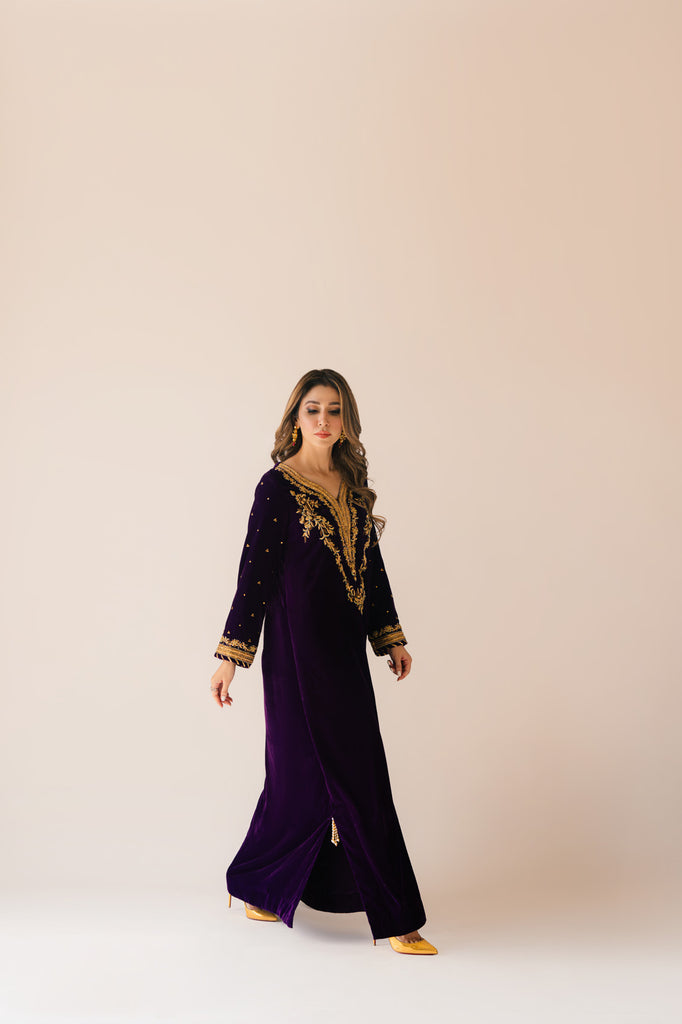 Sammy K | Velvet Festive Edit | Purple Velvet Maxi Outfit - House Of Anaya