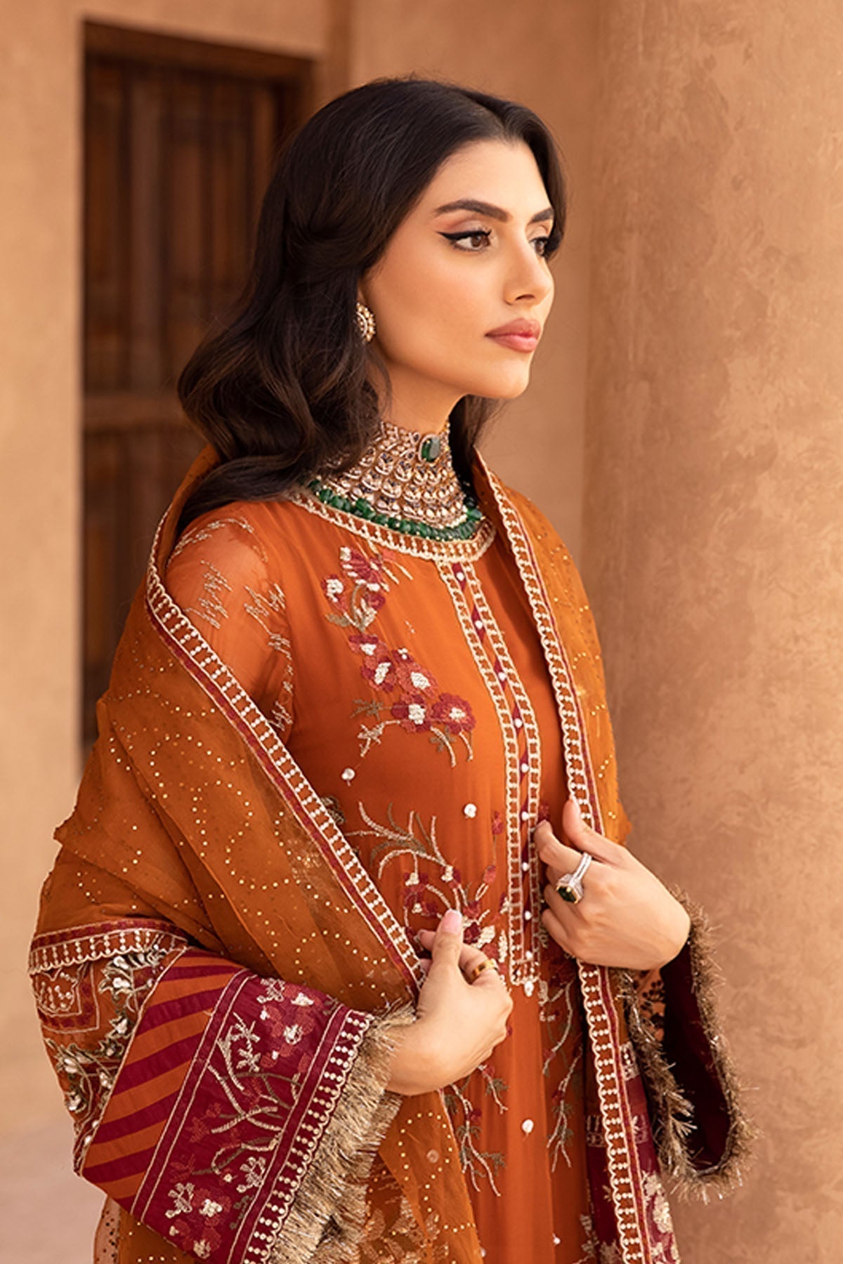 Nureh | Embroidered Luxury Chiffon | NEL-22 - House Of Anaya
