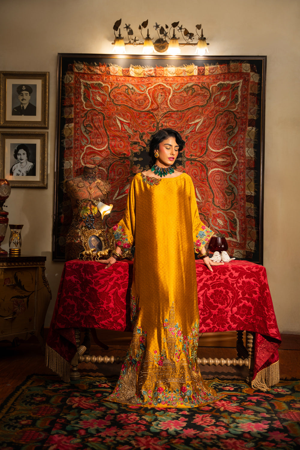 Nilofer Shahid | Aatish the Fire Within | Sunehri (1pc) č?Žč?? Aatish The Fire within - House Of Anaya