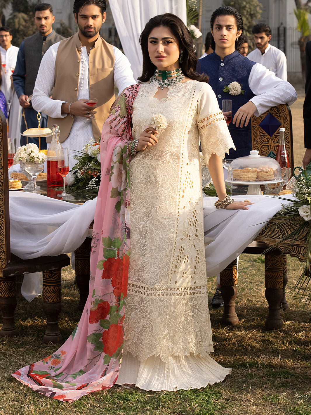 Mahnur | Mahrukh Luxury Lawn 24 | OPAL - House Of Anaya