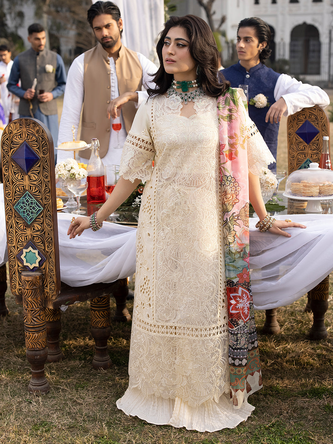 Mahnur | Mahrukh Luxury Lawn 24 | OPAL - House Of Anaya