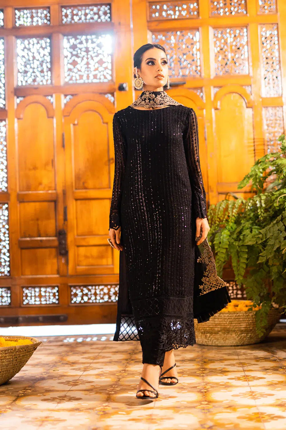 Azure | Embroidered Formals | Onyx Dove - House Of Anaya