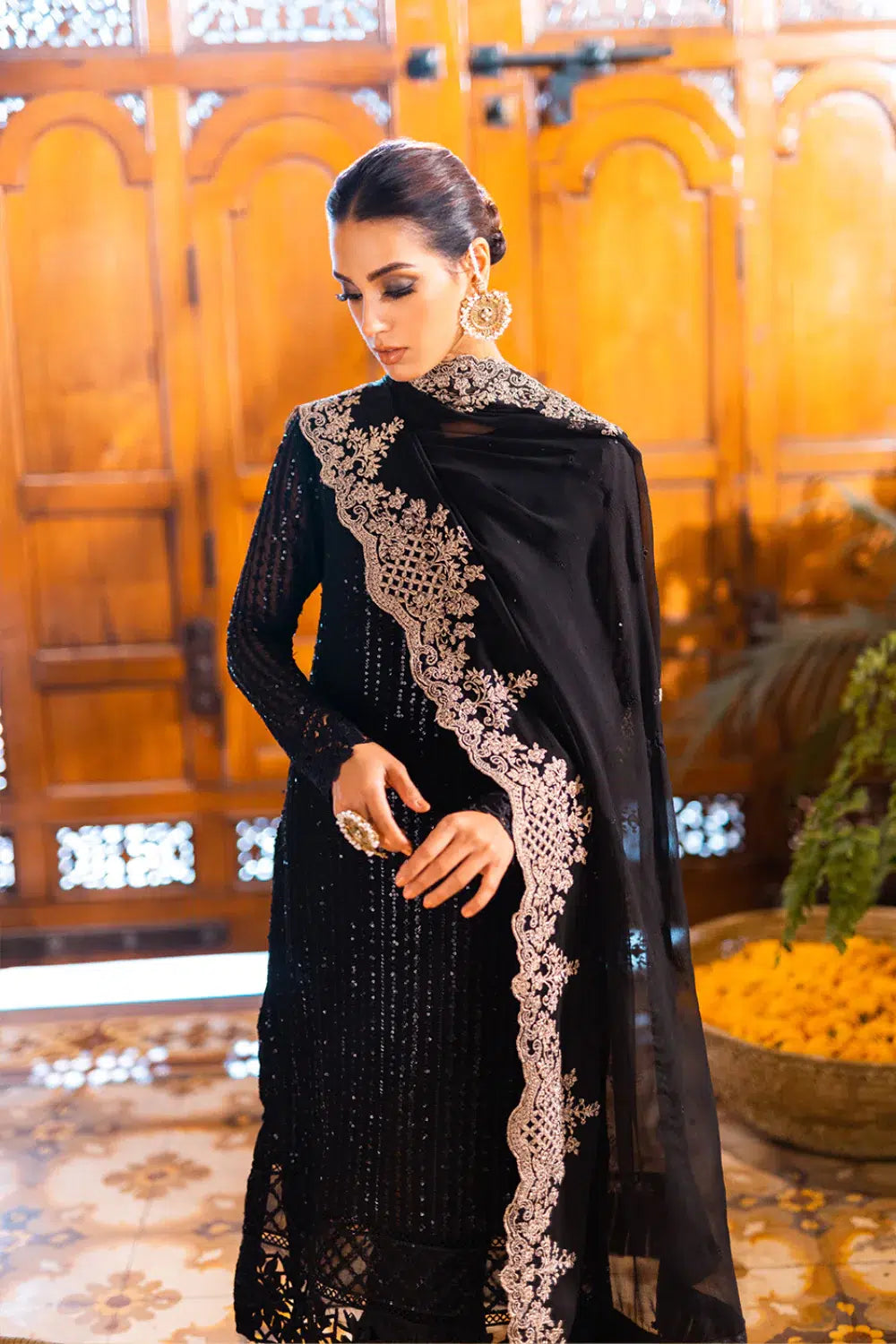 Azure | Embroidered Formals | Onyx Dove - House Of Anaya