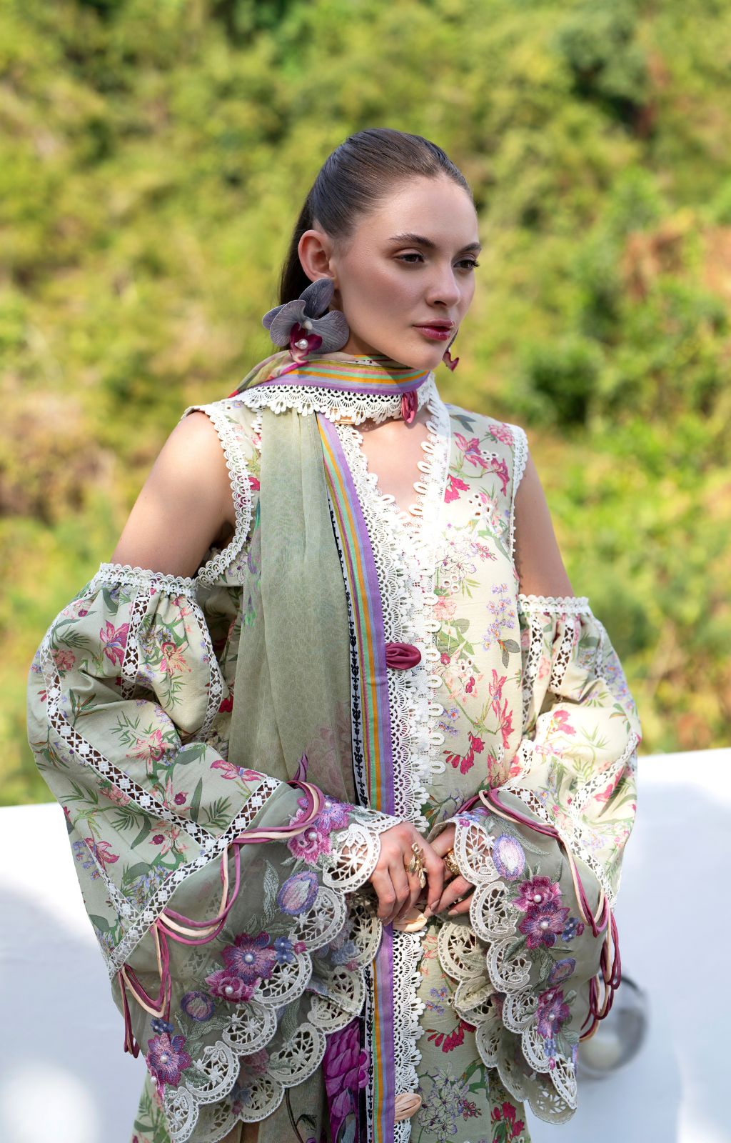AJR Couture | Printakari Lawn 25 | Pink Patel
