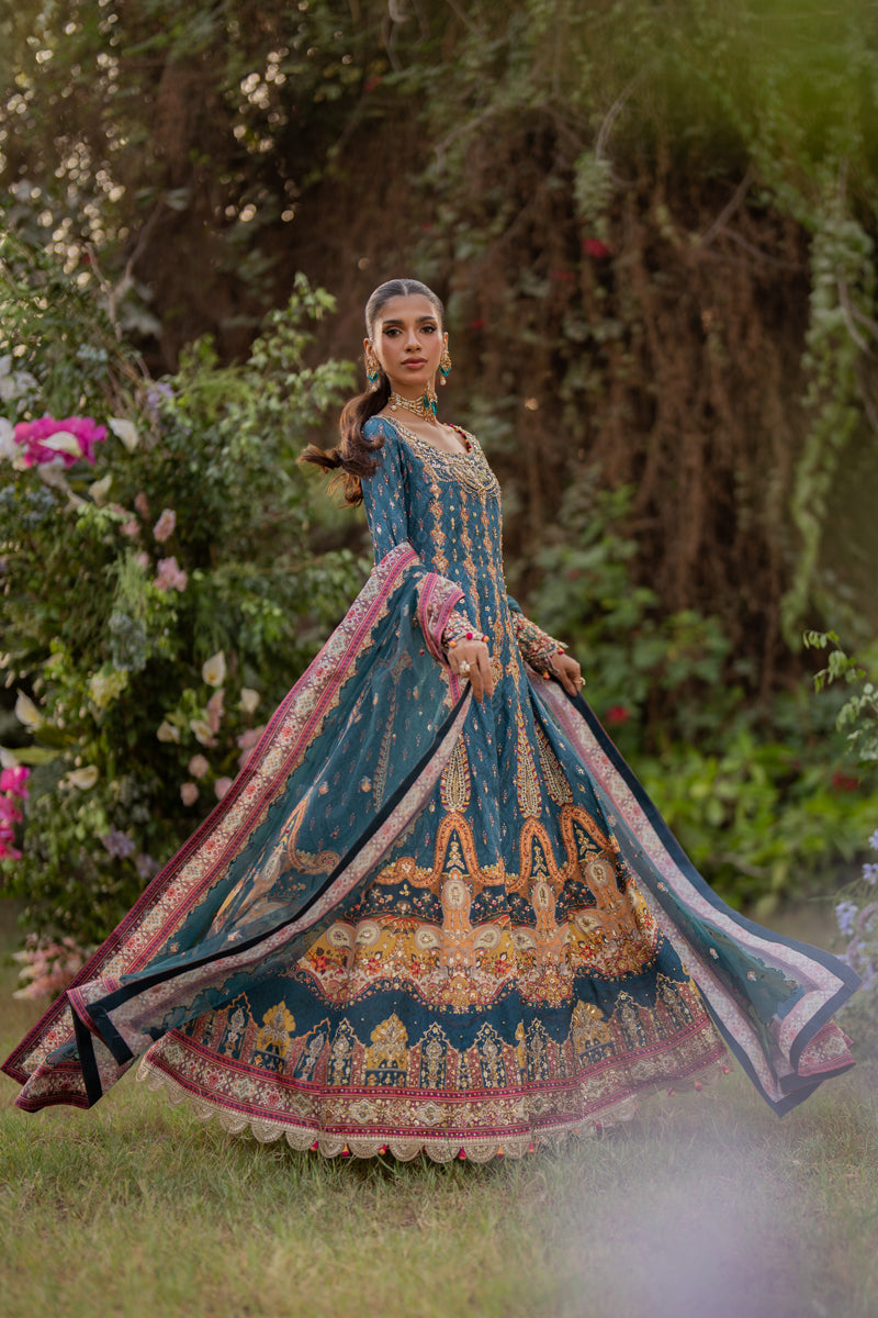 Qalamkar | Luxe Silk |  UA-09 TINA - House Of Anaya