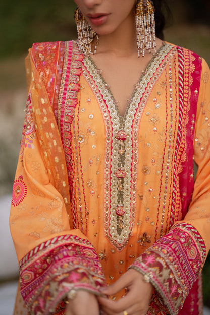 Qalamkar | Luxe Silk |  UA-05 FIORE - House Of Anaya