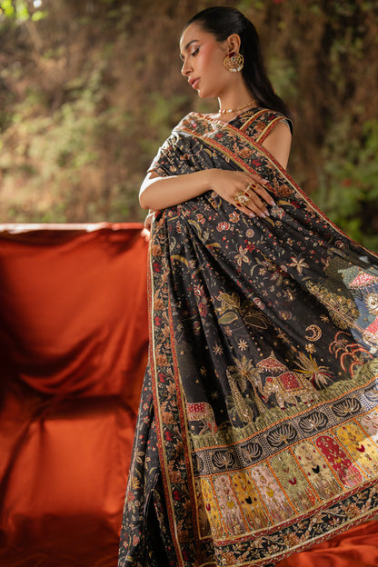 Qalamkar | Luxe Silk |   UA-04 AVA - House Of Anaya