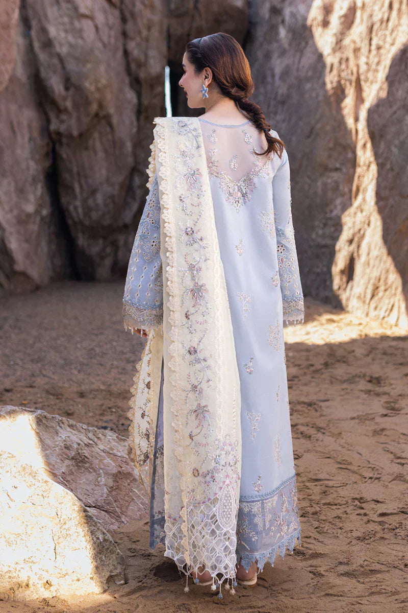 Qalamkar | Sahil Kinare Luxury Lawn | FP-04 FIRUZE - House Of Anaya