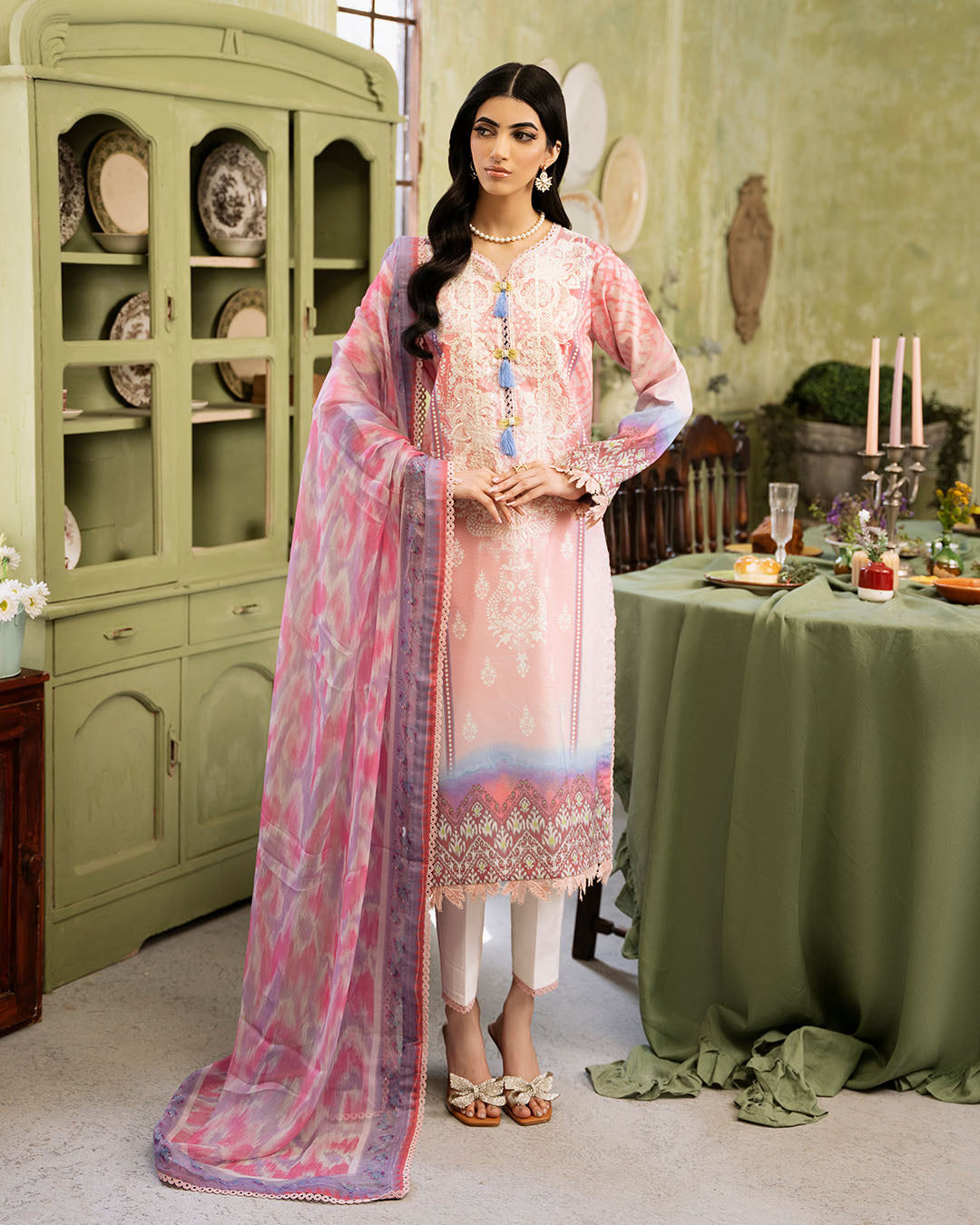 Roheenaz | Flora Printed Lawn | Amara - House Of Anaya