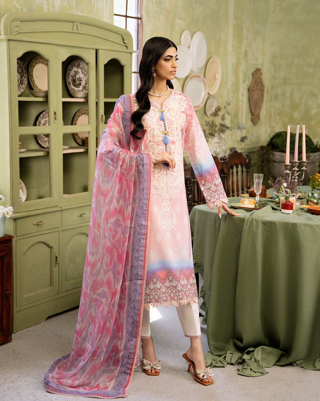 Roheenaz | Flora Printed Lawn | Amara - House Of Anaya