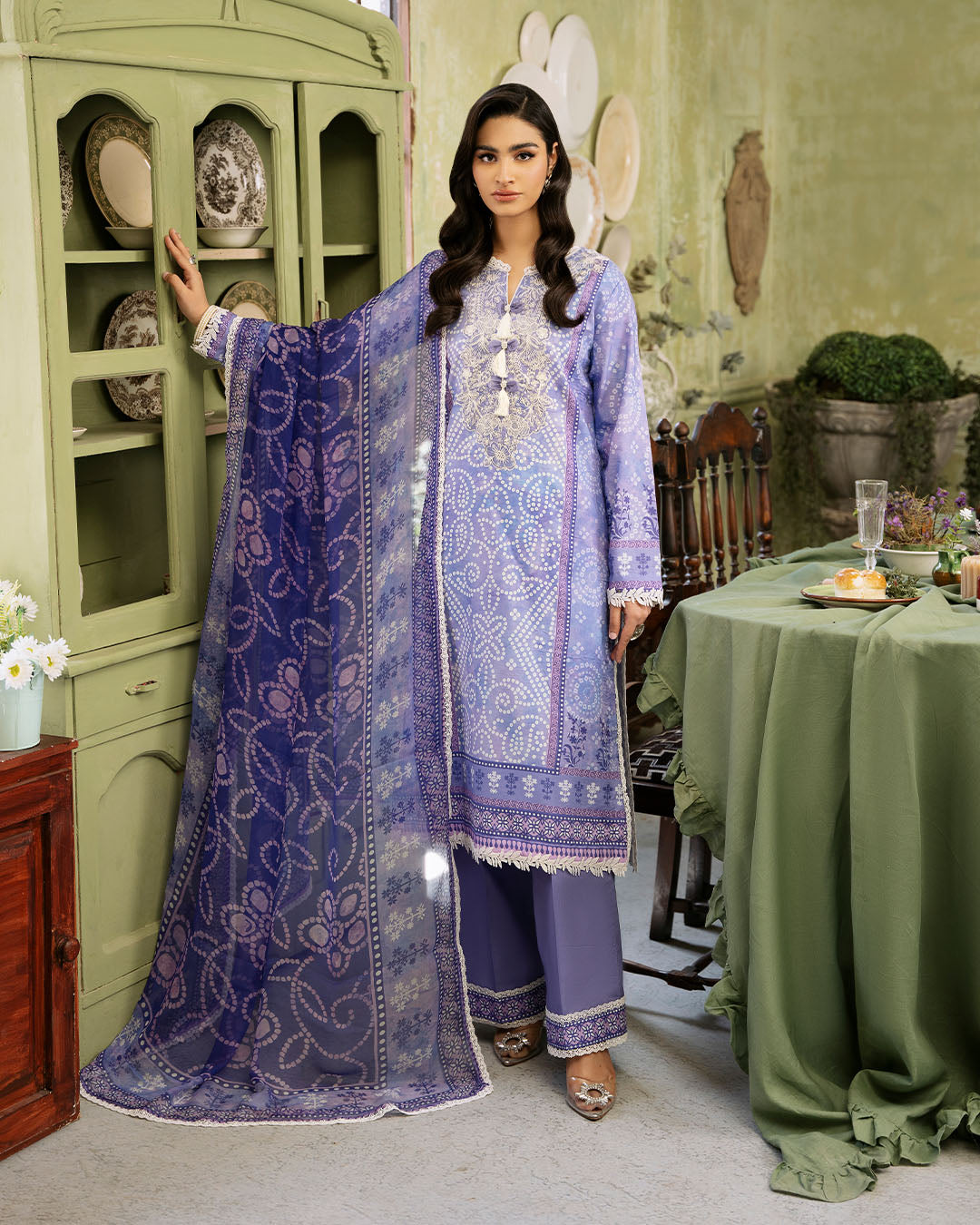 Roheenaz | Flora Printed Lawn | Celestia - House Of Anaya